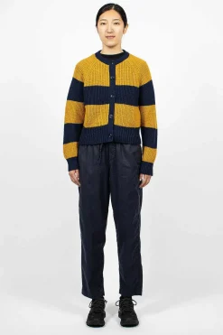 Foxtail Cardigan Navy/Yellow