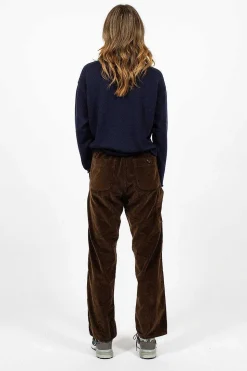 French Work Pant Dark Brown Corduroy