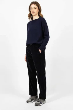 French Work Pant Navy Corduroy