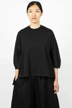 Frill Side T-Shirt Black