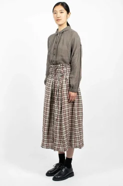 Gathered Skirt Red Check