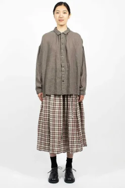 Gathered Skirt Red Check
