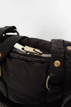 Gb0_Eco Black Nylon/Leather Bag