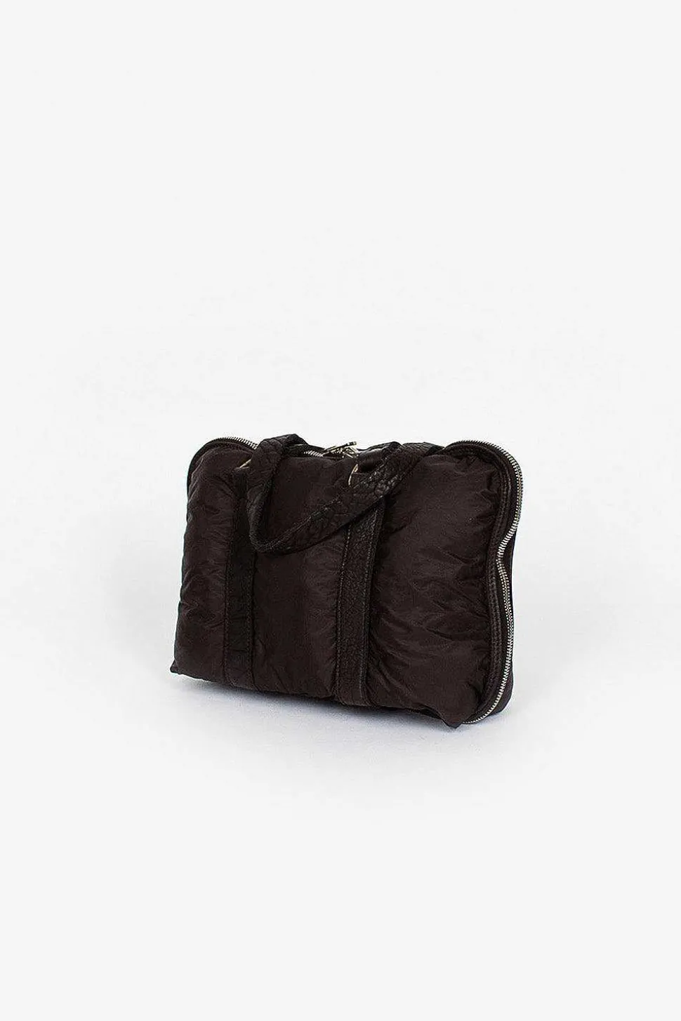 Gb0_Eco Black Nylon/Leather Bag