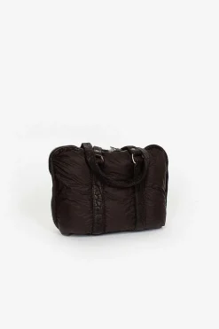Gb0_Eco Black Nylon/Leather Bag