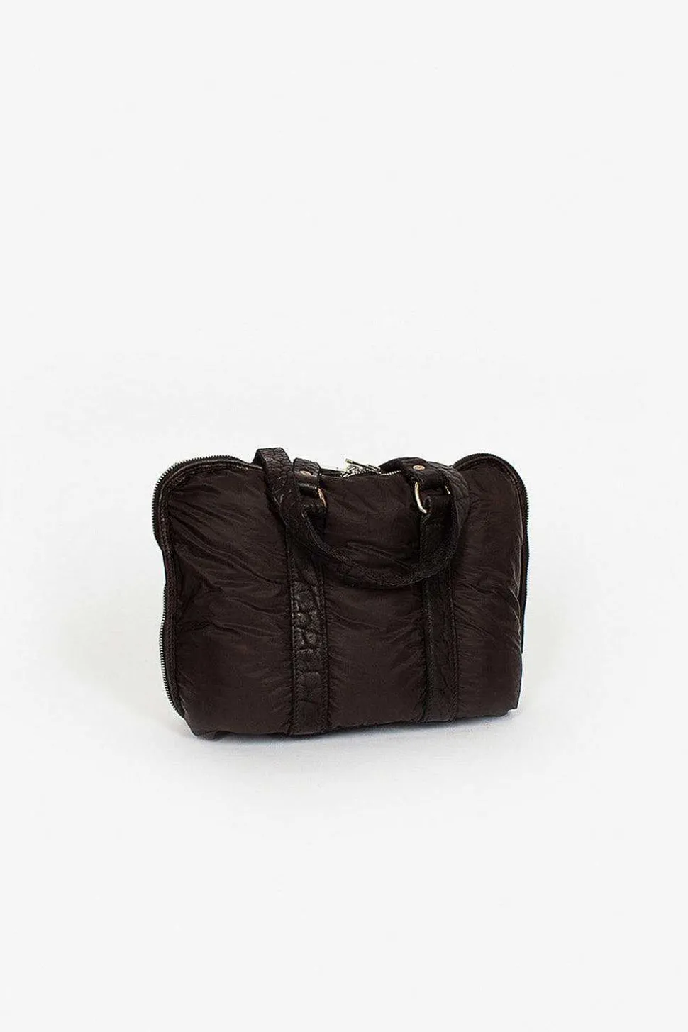 Gb0_Eco Black Nylon/Leather Bag