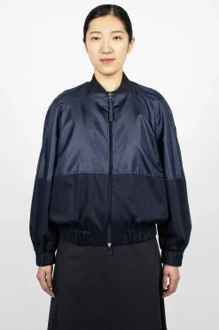 Gobie Satin Bomber Navy