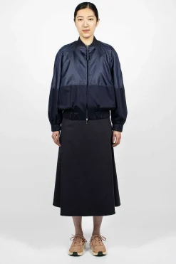 Gobie Satin Bomber Navy