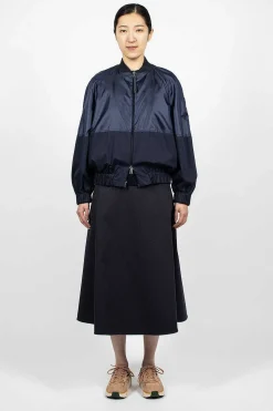 Gobie Satin Bomber Navy