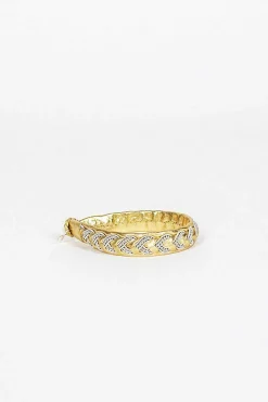 Gold Embroidered B Bracelet 6
