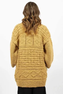 Hand Knit Kimono Cardigan Beige
