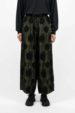 H.D.P. Pant Plaid/Polka Dot Green