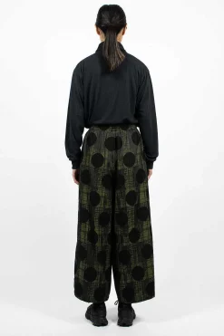 H.D.P. Pant Plaid/Polka Dot Green