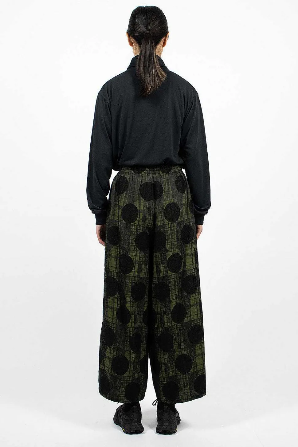 H.D.P. Pant Plaid/Polka Dot Green