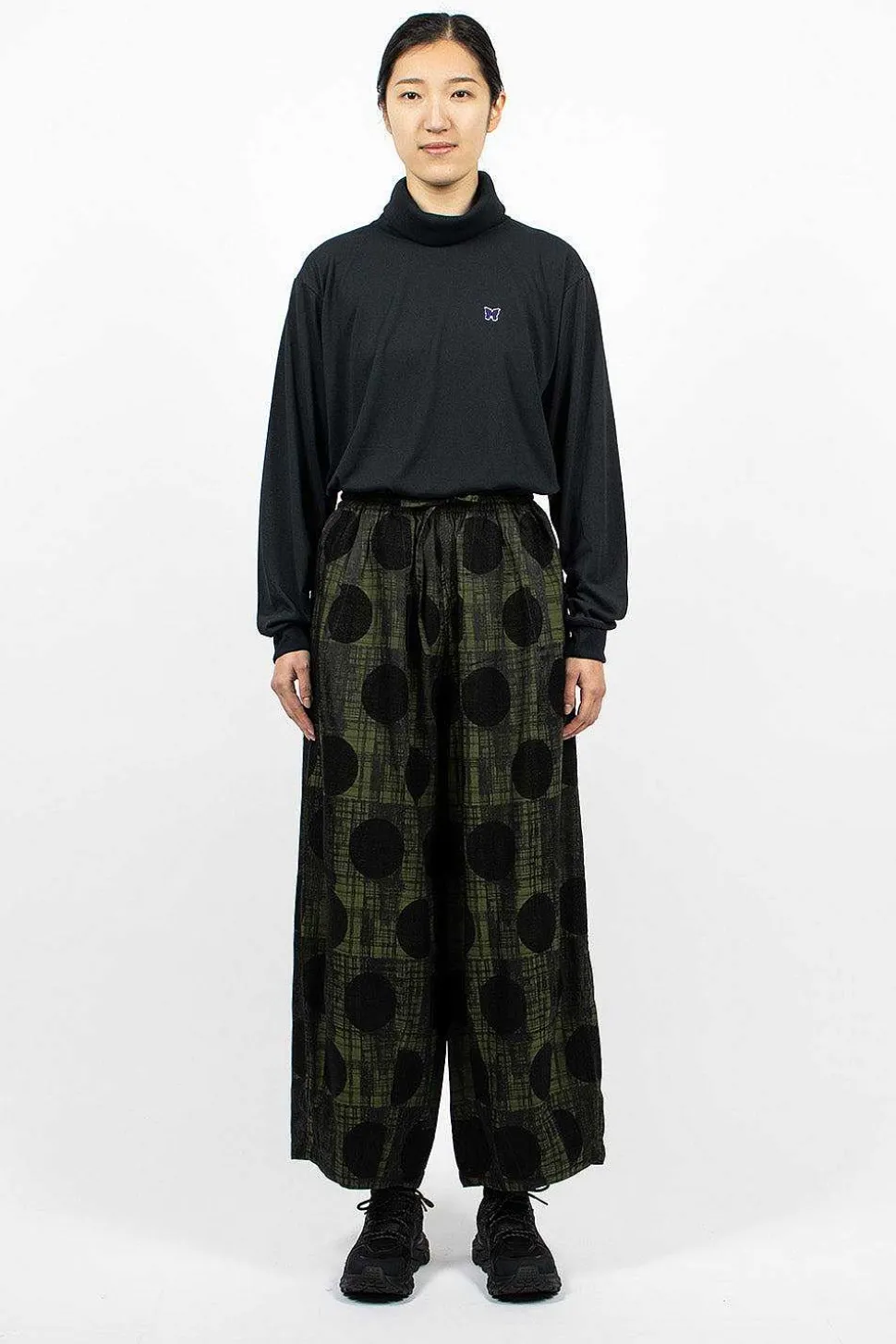 H.D.P. Pant Plaid/Polka Dot Green