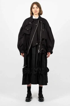 Heart Biker Jacket Black