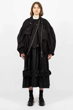 Heart Biker Jacket Black