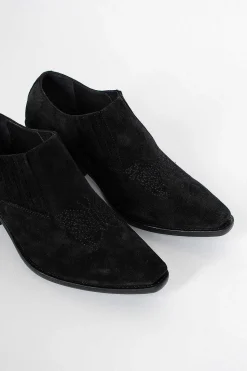 Heeled Papillon Shoe Suede