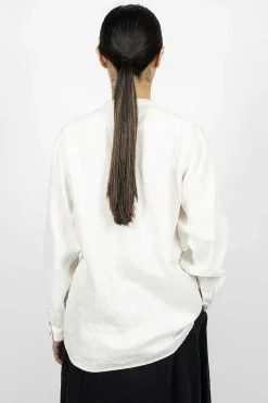 Herringbone Penny Shirt White