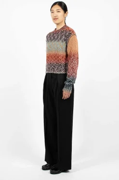 Herringbone Relaxed Trouser Black