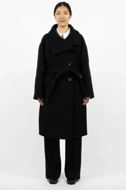 High Neck Coat Black