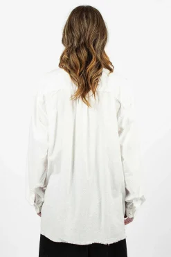Hobo Patchwork Dress Shirt White