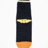 Ivy Rainbowy Happy Heel Socks Navy/Orange