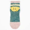 Ivy Rainbowy Happy Heel Short Socks Turquoise