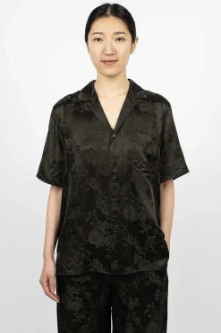 Jacquard Camp Shirt Dark Slate