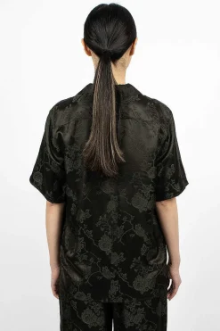 Jacquard Camp Shirt Dark Slate