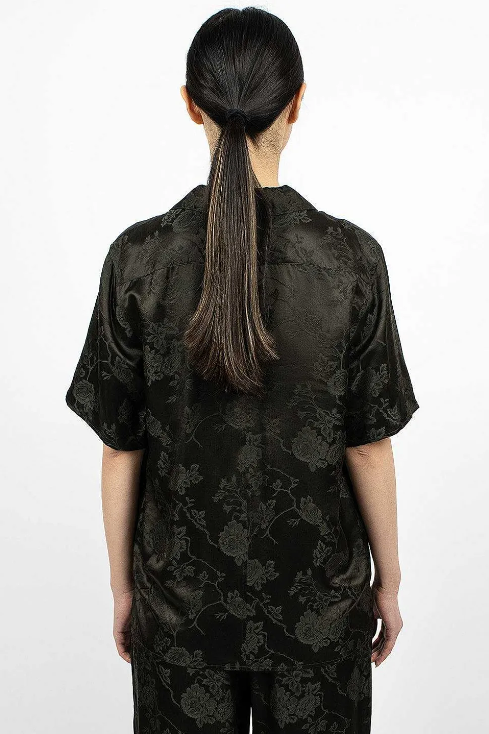 Jacquard Camp Shirt Dark Slate