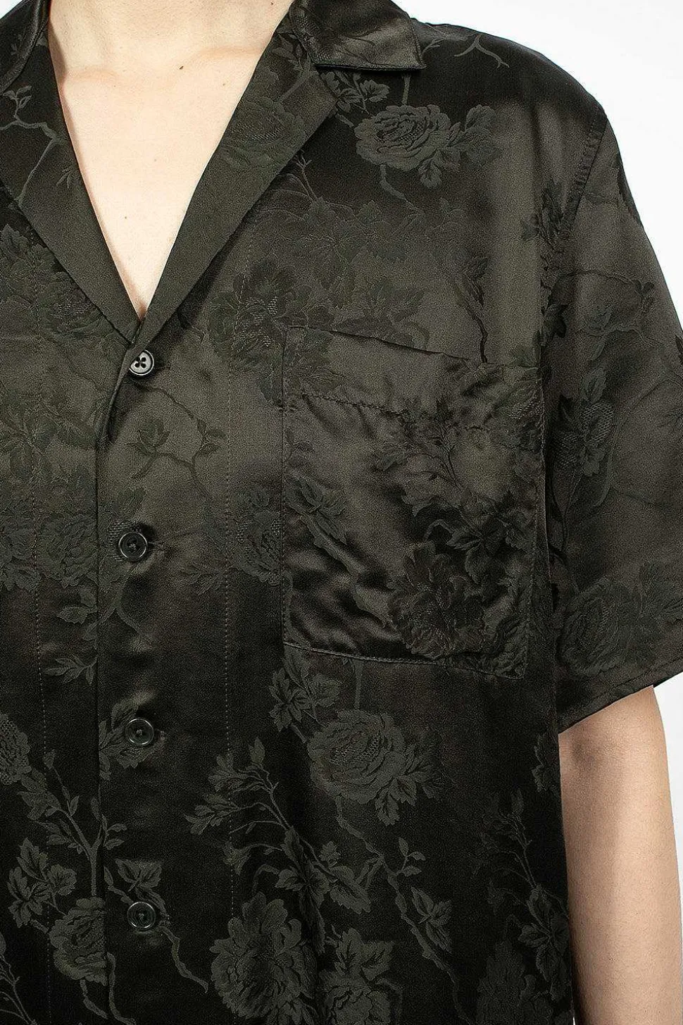 Jacquard Camp Shirt Dark Slate