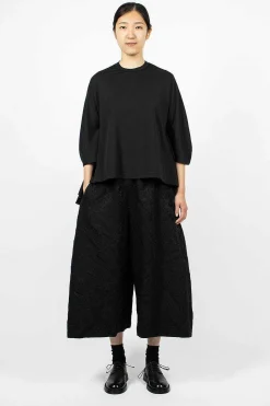 Jacquard Floral Trouser Black