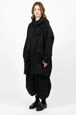 Jane Fishtail Parka Black