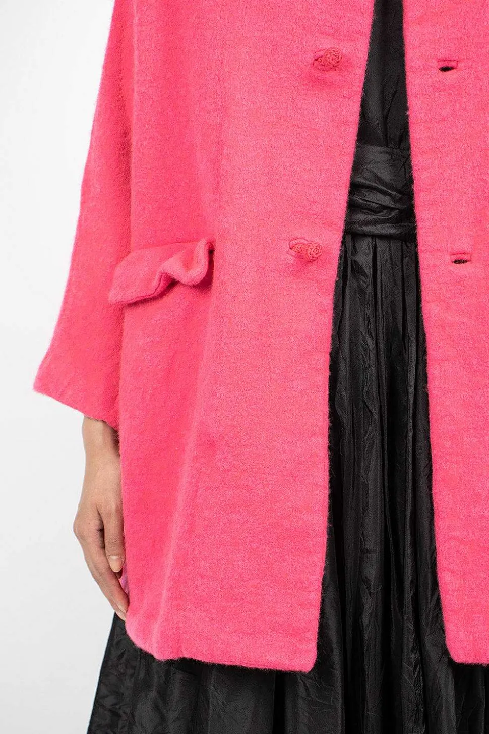Jeroni Poppy Cashmere Coat Fuchsia