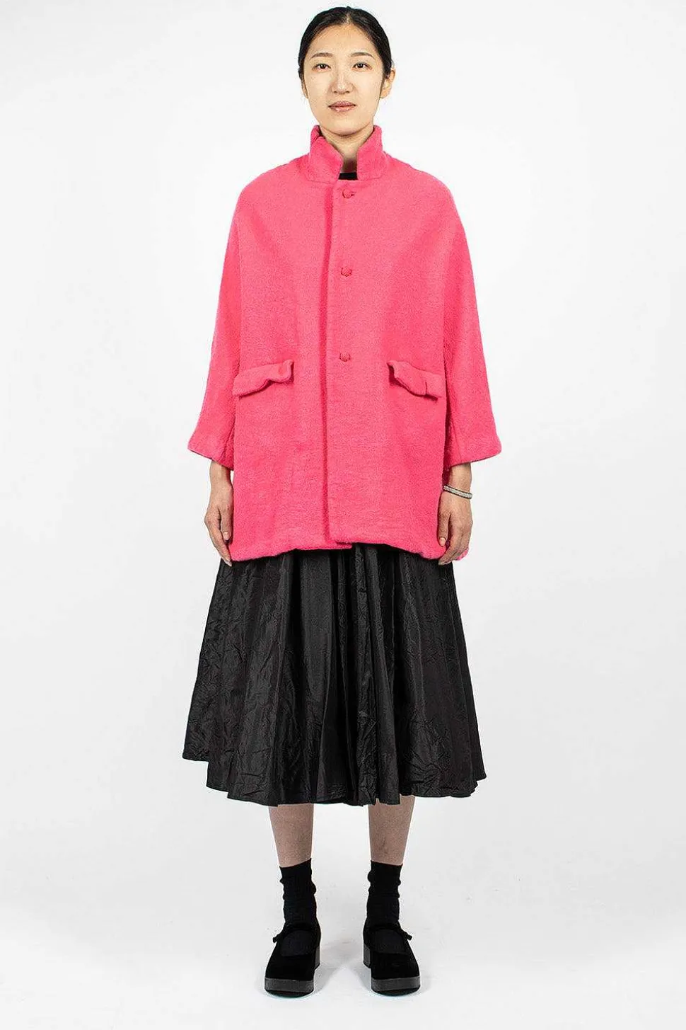 Jeroni Poppy Cashmere Coat Fuchsia