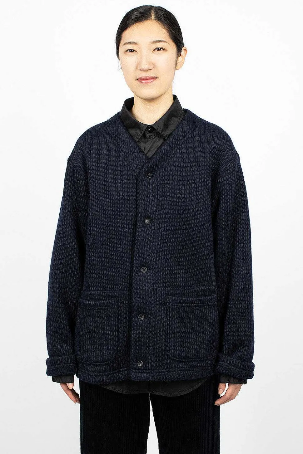 Knit Cardigan Navy