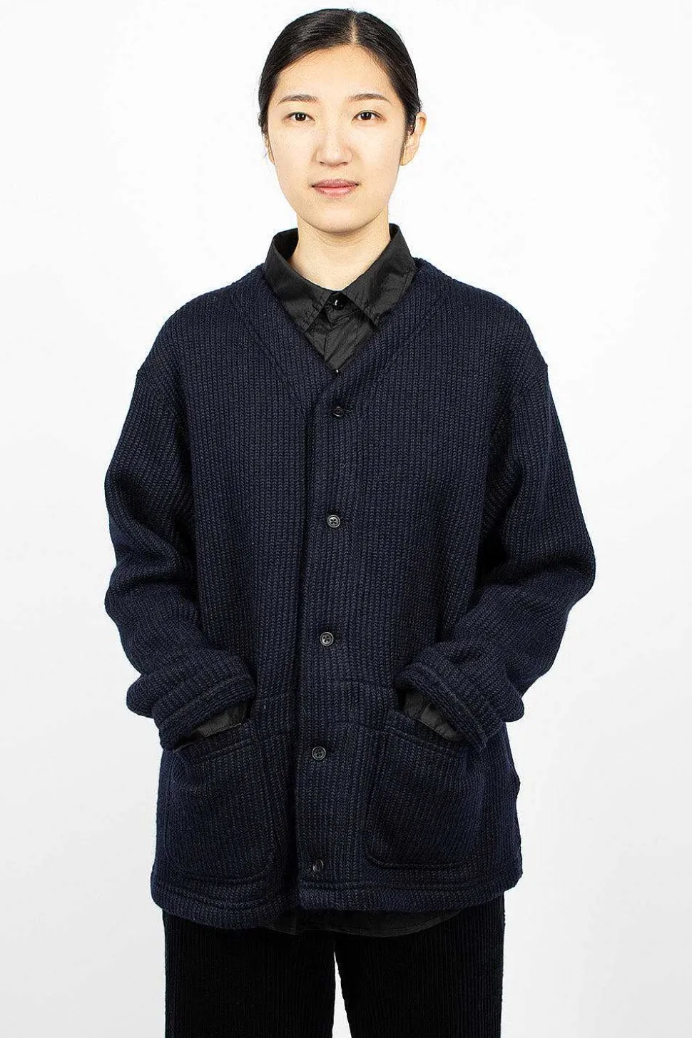 Knit Cardigan Navy