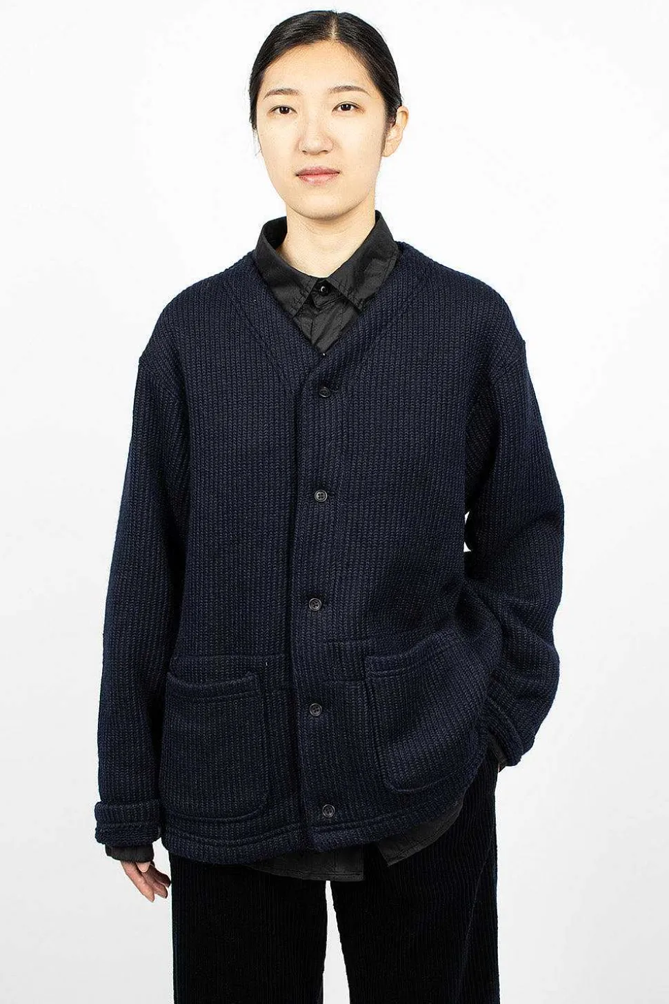 Knit Cardigan Navy