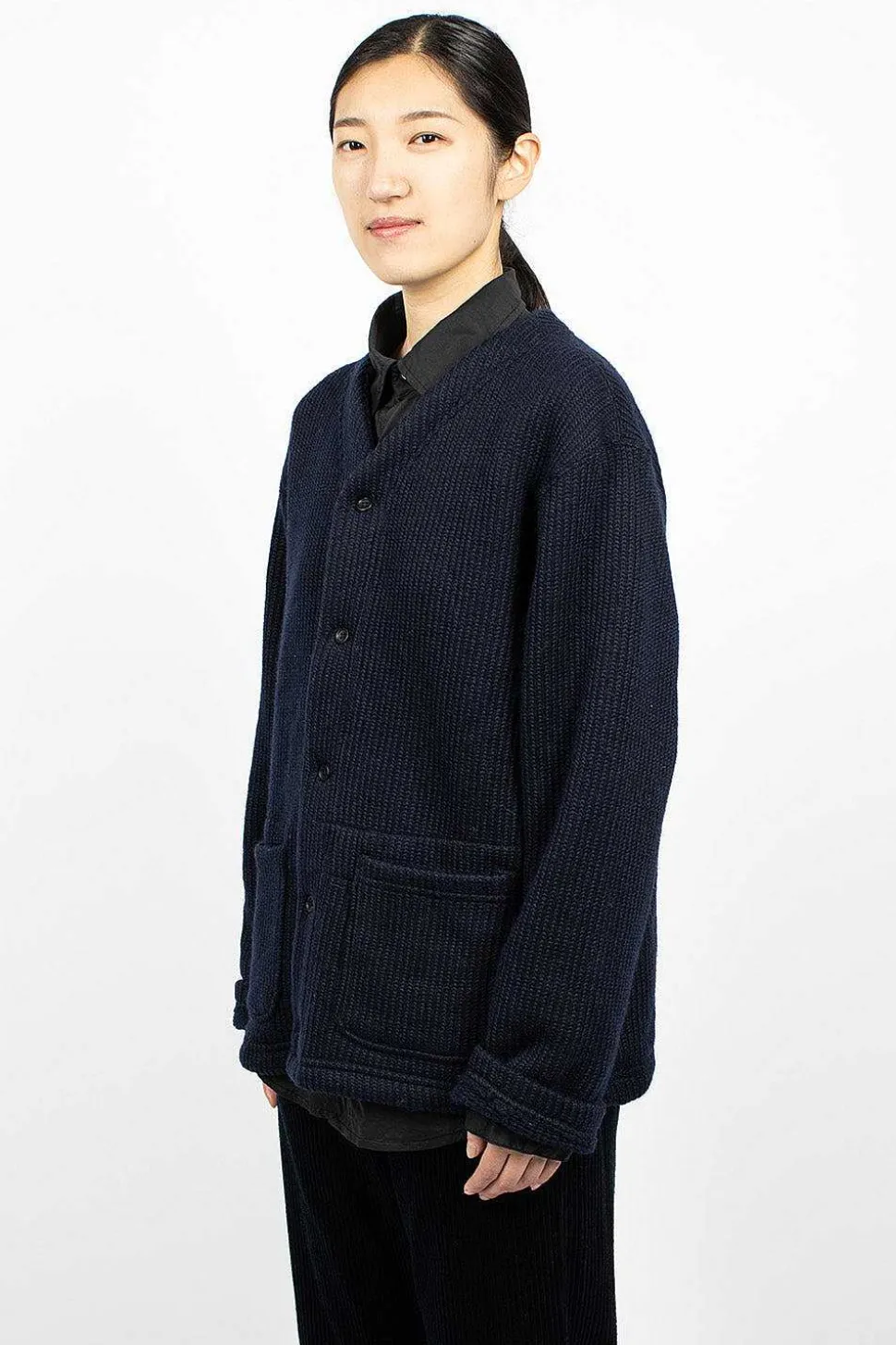Knit Cardigan Navy