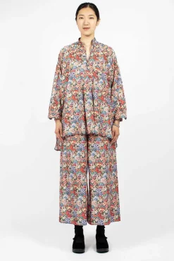 Kora Washed Shirt Pink Flowers