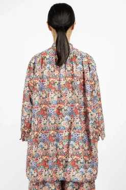 Kora Washed Shirt Pink Flowers