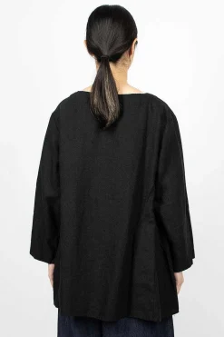 Kortrijk Linen Pullover Black