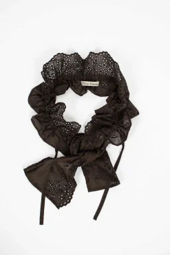 Lace Collar Chocolate Brown