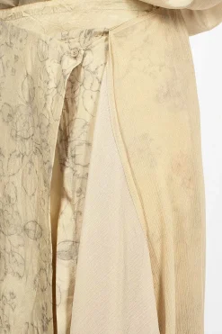 Layered Silk Skirt Ecru