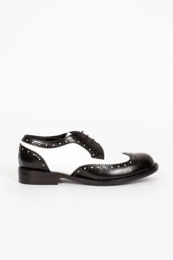 Leather Brogue Black And White