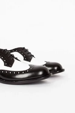 Leather Brogue Black And White