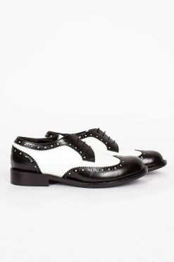 Leather Brogue Black And White