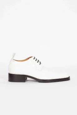Leather Derby Shoes White