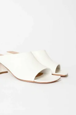 Leather Mules White
